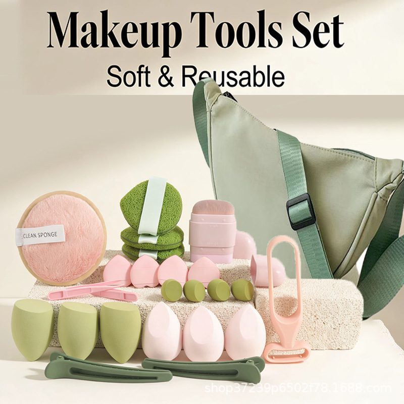 Beauty Makeup Sponge - Bolsa Estilosa para Maquiagem com 23