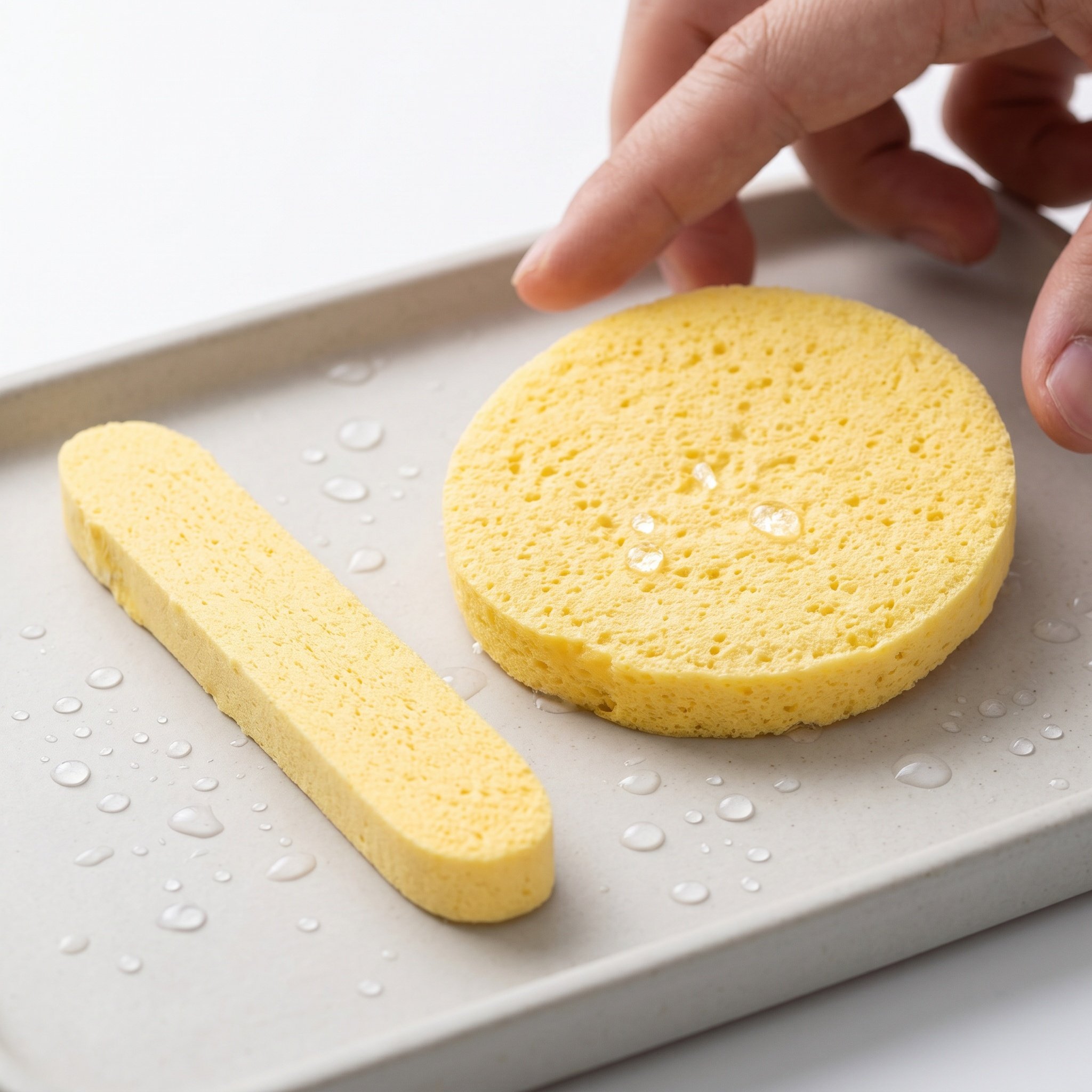 Beauty Makeup Sponge - Esponja Facial Comprimida Redonda para Maquiagem,