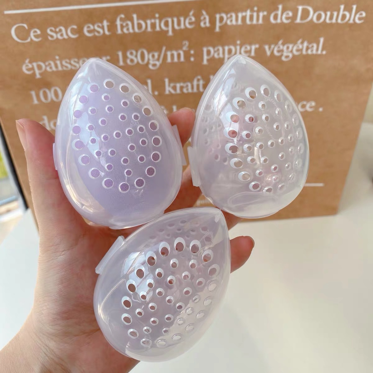 Beauty Makeup Egg - Caixa De Armazenamento De Esponja De