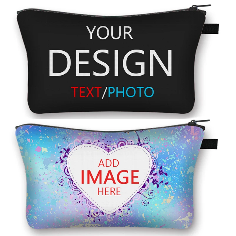 Photo Beauty Makeup - Estojo cosmético com logotipo fotográfico personalizado