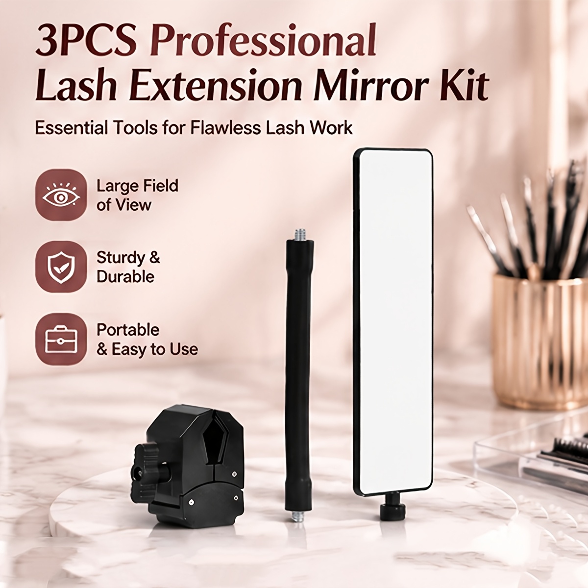 Beauty Makeup Supply - Conjunto de 3 Espelhos Profissionais para