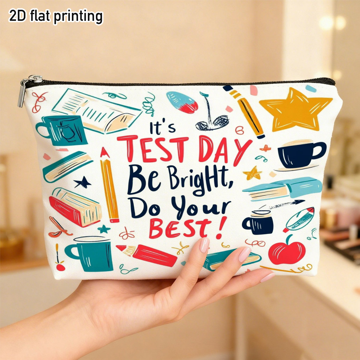 Beauty Makeup Stores - Bolsa de Maquiagem Gráfica Test Day: