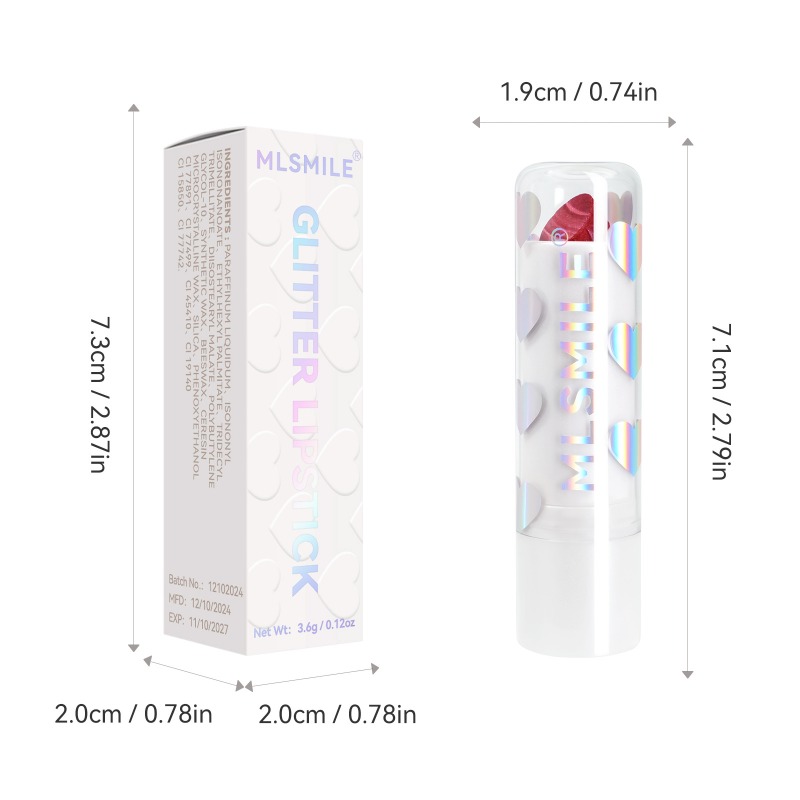 Batom estrelado com glitter, b - Beauty Makeup Stores avaliação e preço